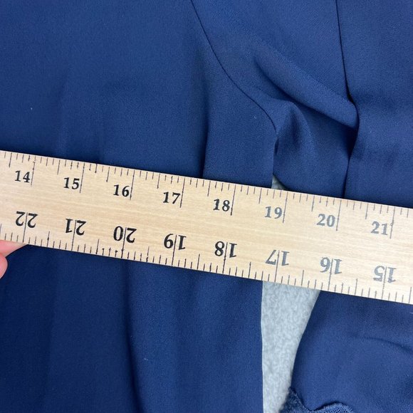 ASTR Women’s Navy Blue Dress Size Large Lace Blouson Polyester Casual - Picture 3 of 10